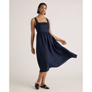 Quince Navy Blue Midi Dress